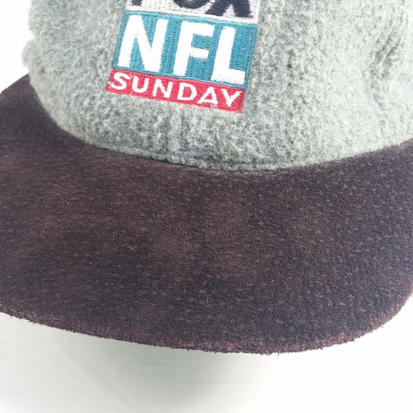 VTG Fox NFL Sunday Strapback Hat Cap Plush Suede - Picture 2 of 9